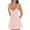 Pink, variant on Women's Floral Sweetheart Ruffled Cami Mini Dress with Ties and Cutout Lined 100% Polyester Flowing Silhouette