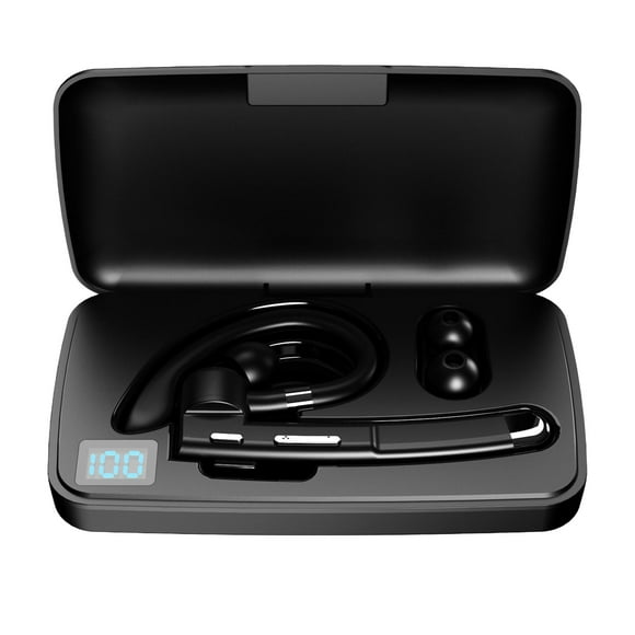 Oreillette Bluetooth 5.1 Entraînement IPX7 Étanche Cellulaire Rotative Phs Conduite Oreille avec Étui de Chargement