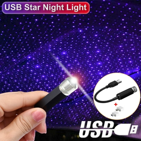 

New Car Ceiling Light Starry Sky Projector Night Light Romantic Usb Atmosphere Light Multicolor