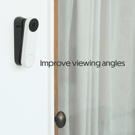 Wasserstein - Vertical Adjustable Mount for Google Nest Doorbell (battery) - Black