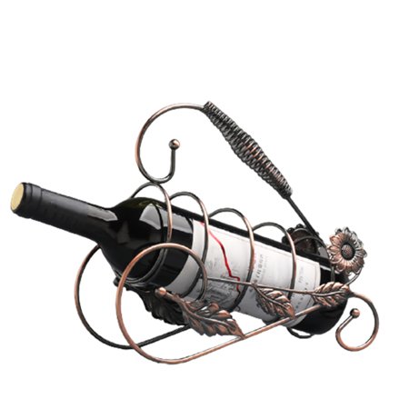 Wine Rack Bottle Holder Single Bottle Holder Stand Rack Metal Furnishing Craft Wine Rack for Wine Storage Bottle Holder Single Bottle Holder Stand Rack Metal Furnishing Craft Metal Coppery