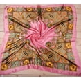 thumbnail image 6 of ZQUUVOU Satin Silk Square Scarf for Women Fashion Boho Floral Print Head Wrap Shawl Neck Scarf Hair Bandana Sleeping Wrap Pink, 6 of 6