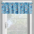 thumbnail image 4 of Ambesonne Lighthouse Valance & Curtain, Wavy Lines Dolphins, 55"x24", Blue Navy Blue Red, 4 of 6