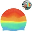 thumbnail image 1 of Suministros para piscinas de jardín Swim Cap Kids (1 Pack), Durable Waterproof Swimming Cap for Girls Boys Teens Toddler, Comfortable Fit for Long Hair and Short Hair Zhivalor 221410-3, 1 of 4