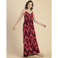 thumbnail image 3 of Moomaya Shoulder Straps V Neck Printed Rayon Dress - Women's Boho Maxi Dress, 3 of 9