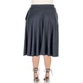 thumbnail image 7 of Plus Size Elastic Waist Pleated Pocket Midi Skirt, 7 of 7