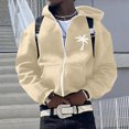 thumbnail image 4 of Gibobby Sudadera cierre hombre Sudadera con Cierre Y Capucha Manga Larga Hombre(Beige,CH), 4 of 5