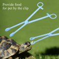 thumbnail image 3 of Food Clip , Blue Plastic Durable Terrarium Plastic Reptile Feeding Clip, Useful For Snake Lizard Reptile For Animal Food, 3 of 8