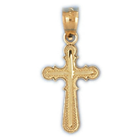 14K Yellow Gold Latin Cross Pendant - 21 mm