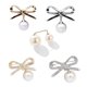 thumbnail image 2 of Sonducket Bowknot Pearl Broche Moda Elegante Esmalte Pin de solapa Joyería Rhinestone Suéter Clips Regalo Tela Decoración Broches Boda Accesorios de disfraces Plata-S222B Sonducket AP010069-02, 2 of 6