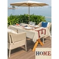 thumbnail image 5 of Outdoor Tablecloth with Umbrella Hole for Patio/Picnic/Party/Camping, Khaki Vintage Waterproof Table Cloth Rectangle Table Cover Washable, American Flag Retro Art Rustic (60"x 84"), 5 of 8