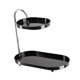 thumbnail image 3 of Organizador de baño de 2 capas, estante de almacenamiento artesanal para anillos, perfumes y mostrador Negro, 3 of 8