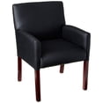 thumbnail image 1 of Scranton & Co Fauteuil de Réception Contemporain en Vinyle Noir, 1 of 7