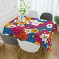 thumbnail image 2 of Yayeee Tablecloths 54" x 54" Rectangle Wrinkle Resistant Party Table Cover, Red Whimsical Floral, 2 of 8