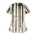 thumbnail image 4 of LHVUOA Floral Scrubs for Women Stretch Kids Friendly Soft Comfy Short Sleeve Slant Collar Shirts Nursing Tops with Pockets, 4 of 4