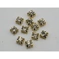 thumbnail image 2 of EOEMY 200 Golden Clear Crystal Glass Rose Montees 5mm Ss18 Sew On Rhinestones Beads, 2 of 5