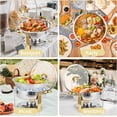 thumbnail image 7 of Chafing Dish Buffet Set,6QT Food Servers and Warmers Stainless Steel Round Chafing Dishes With Glass Lid & Lid Holder for Parties Catering Wedding Banquets,, 7 of 7