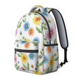 thumbnail image 2 of Pioneer Flower Floral Print Pattern Backpack for School, Cute School Bag with Adjustable Shoulder Straps and Padded Back, 15.3"x11"x7.1", 2 of 5