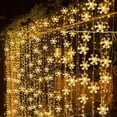 thumbnail image 2 of Cadena de luces LED con forma de copo de nieve, decoración navideña para el hogar, adornos navideños 2024, regalos navideños de Navidad, Año Nuevo 2025, 2 of 4