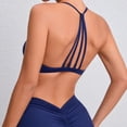 thumbnail image 4 of XuJwPNcy Sports Bras for Women Padded Strappy Open Back Gym Workout Bra Light Impact Cross Yoga Crop Top, 4 of 5