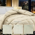 thumbnail image 2 of 100% Cotton All-Season Comforter - Box Stitched Comforter - Bedding with Corner Tabs Machine Washable Lightweight Color Beige Solid Pattern Size Super King Plus, 2 of 5