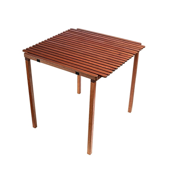 BYER OF MAINE - Pangean Nomad Folding Wood Table, Hardwood Portable Table for Bistro, Deck, or Camping, Use Indoors or Outdoors