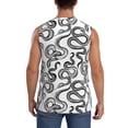 thumbnail image 4 of Haiem Men's Hand Drawn Snake Print Tank Tops Summer Sleeveless Cut Off Workout T-Shirts Fitness Vest Athletic Undershirts-Medium, 4 of 8
