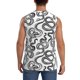 thumbnail image 4 of Balery Hand Drawn Snake Camisetas sin mangas para hombre, absorbe la humedad y protege contra el mal olor.-3X-Large, 4 of 7