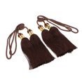 thumbnail image 1 of 2 piezas Tieback bors accesorios de bo colgante Ventana decorativa marrón Sunnimix Cortina Tieback Borlas Cuerda, 1 of 8