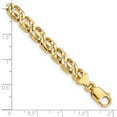 thumbnail image 2 of 14k Yellow Gold Bracelet Chain Styles Fancy 6.75 mm 8 in Hand Polished Link with Lobster Clasp, 2 of 2