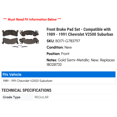 thumbnail image 2 of Front Brake Pad Set - Compatible with 1989 - 1991 Chevrolet V2500 Suburban - AC Delco, 2 of 2