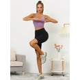 thumbnail image 4 of DARING DIVA Sports Bra Medium Support Workout Longline Yoga Tank Top S Purple, 4 of 6