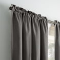 thumbnail image 4 of Eclipse Samara Solid Blackout Curtains, Single Curtain Panel, 84 Inch Long Blackout Curtains, 42" W x 84" L, Pewter, 4 of 9