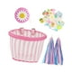 thumbnail image 4 of Cesta para bicicleta para niños, decoración de bicicletas, juego de accesorios, triciclo resistente. blanco rosa, 4 of 9