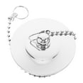 thumbnail image 1 of IFANLANDOR Drain Flap Plug Plug with Chain Simple Design Stainless Steel for Kitchen Sink 1Set, 1 of 7