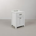 thumbnail image 3 of Water Creation Madison 24" Hardwood Single Bathroom Vanity in White/Chrome, 3 of 9