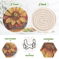thumbnail image 4 of Welcome with Flower Drink Coasters with Holder Absorbent Coaster for Coffee Table Room Decor 6 Pack, 4 of 7