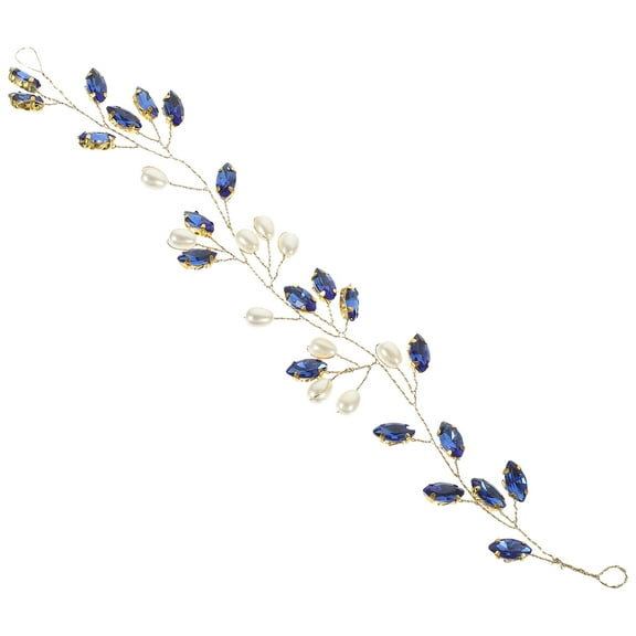 Raindrops Weddings Hair Jewelry for Wedding Silver Rhinestone Headband Women 1Pcs