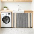 thumbnail image 3 of Grey Stripe Cabinet Curtains for Kitchen 11"W x 13"L, Modern Geometric Classic Linear Slub Fabric Texture Vanity Cabinet Curtains Magic Tape Short Curtain Decor Privacy Panel for Bathroom Laundry, 3 of 9