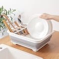 thumbnail image 3 of Escurridor de platos plegable, escurridor de platos portátil, organizador de vajilla para cocina, caravanas, almacenamiento, 3 of 5
