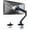 black, variant on Arm for 17-49 Inch, Ultrawide Single Mount Holds up to 44lbs, Heavy Duty Mechanical Spring Stand Adjustable Arms, 75/100 VESA Mount with Clamp/Grommet Base, Black