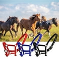 thumbnail image 4 of Padded Halter Pony Bridle Head Workmanship Compact Size Collar Great Resilience Protective Gear Horse Supplies Solidness Headstall Racing Saddle Pad Red L, 4 of 8