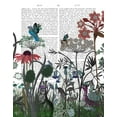thumbnail image 2 of Fab Funky 12x14 White Modern Wood Framed Museum Art Print Titled - Wildflower Bloom, Rabbit Book Print, 2 of 4