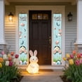 thumbnail image 1 of ddioayh Easter Door Banner 2PC Set Durable Easter Egg Bunny Decorations 30x180cm For Home Shop Party Decor, 1 of 6