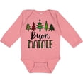 thumbnail image 3 of Inktastic Buon Natale Festive Christmas Trees Boys or Girls Long Sleeve Baby Bodysuit, 3 of 5