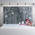 thumbnail image 1 of Fondos de fotografía con muñeco de nieve y tablero de madera para decoración de fiesta navideña, fondo fotográfico para niños XT-5899 (150 x 220 cm horizontal), 1 of 6