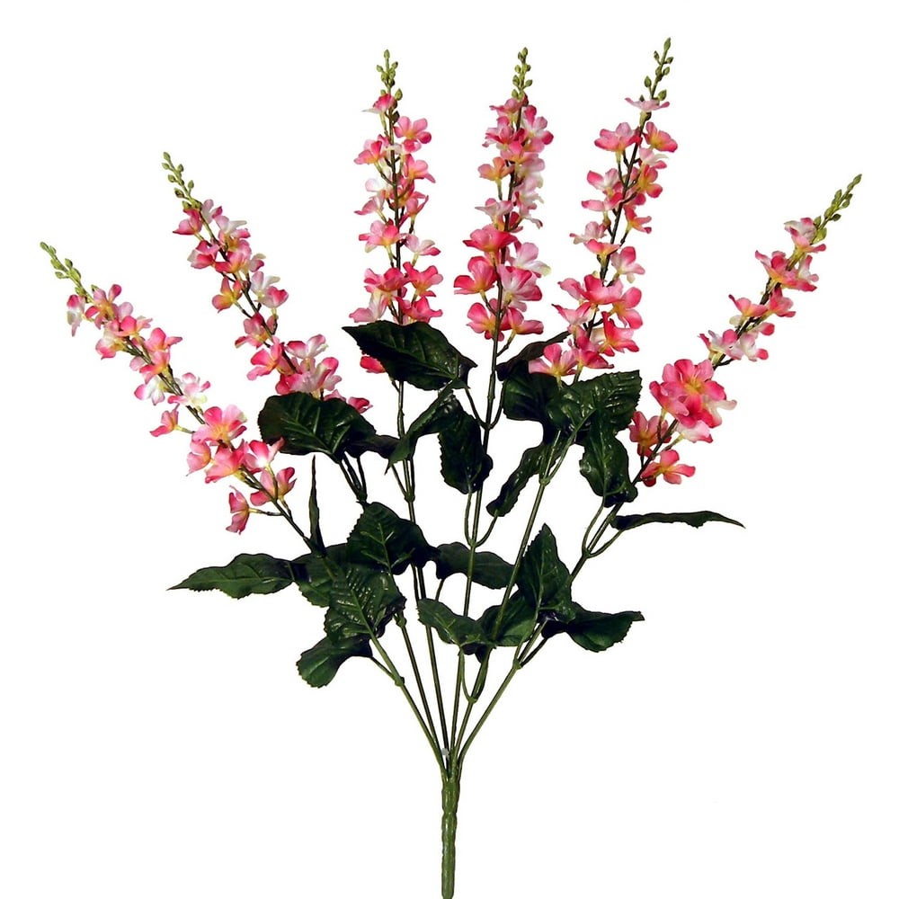 1 Pc, 24.5 Inch Artificial Spike Flower Bush w/6 Stems For Seasonal ...