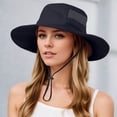thumbnail image 2 of Travel Sun Hats for Women Women Beach Hat Breathable Bucket Hat For Men Women Outdoor Sports Casual Summer Sun Hat Adjustable Drawstring Lightweight Unisex Fishing Cap, 2 of 5