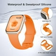 thumbnail image 2 of Sport Silicone Band Compatible with Apple Watch Bands 40mm 38mm 41mm 44mm 45mm 42mm 49mm Women Men,Soft Wristband Waterproof Replacement Sport Strap for iWatch Bands Series 9 8 7 6 5 4 3 2 1 SE Ultra, 2 of 7