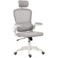 thumbnail image 1 of CoSoTower Ergonomic Mesh Office Chair, High Back Desk Chair with Rotatable Headrest, Flip-Up Armrests, Lumbar Support, Grey, 1 of 7